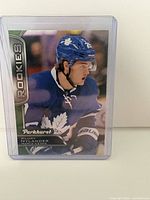 Front view of William Nylander Parkhurst rookie card in sleeve