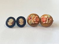 Both pairs of earrings side by side