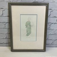 Full view of framed sketch