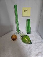 All four glass items grouped