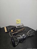 View of all three egg beaters side by side