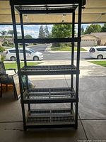 Front view of entire shelving unit