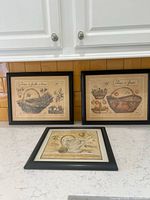 Three framed prints showing overall lot