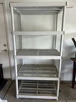 Full view of shelving unit front