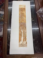 Full sheet showing entire woodblock print on white paper