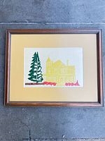 Full view of framed Capitol Hill screenprint