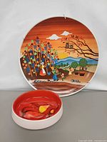 Plate with bowl for size comparison.