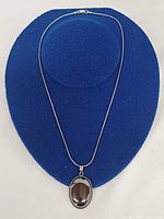 Full necklace on display form showing chain and pendant