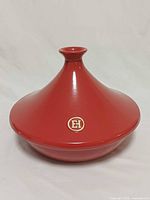 Whole tagine assembled, showing EH logo