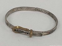 Full view of bracelet showing buckle clasp