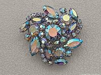 Front view showing full rhinestone cluster design