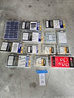 Overview of all hardware kits laid out on floor