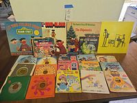 Overall lot showing LPs, book-and-record sets and 45s