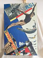 Full view of framed Spartakiada 1928 Moscow sports poster