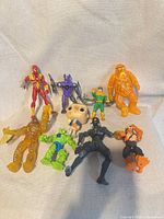 All nine figures group overhead view