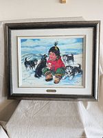 Front view of framed painting