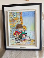 Full view of framed Monique Mayer oil painting