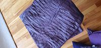 Folded purple pleated silk pillow cover