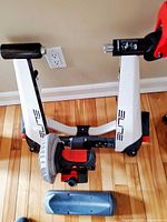 Full view of Elite trainer frame and riser block