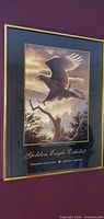 Full view of framed Golden Eagle Exhibit print on wall