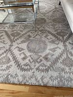 Top view showing main field and pattern of rug