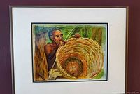 Full view of framed painting