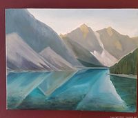 Front view of painting showing full composition