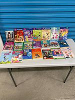 Table view showing all ~20 children’s books laid out