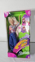 Front view of boxed Happenin' Hair Barbie