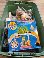 Boxed Zhu Zhu Pets Treehouse and bagged parts in green tote