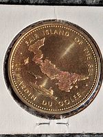 Reverse of medal showing map of Prince Edward Island and bilingual legends