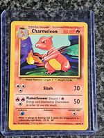 Front of Charmeleon 24/102 card inside top-loader