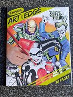 Front view of sealed Crayola Art With Edge DC Comics Super-Villains coloring book