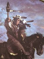 Front view showing artwork and gold rim