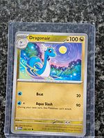 Front of Dragonair Reverse Holo card inside toploader