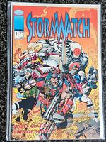 Front cover of Stormwatch #1 in bag and board
