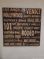 Front view of square canvas showing full typography design