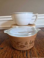 Casserole with lid and mixing bowl together