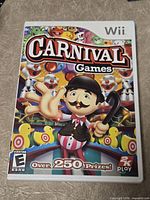 Front cover of Carnival Games Wii case showing title and artwork