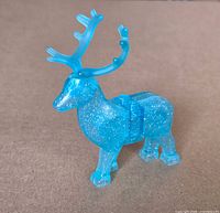Front view of translucent blue glitter stag minifigure