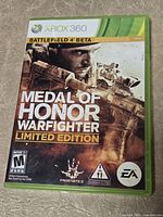 Front cover of Xbox 360 Medal of Honor Warfighter Limited Edition case