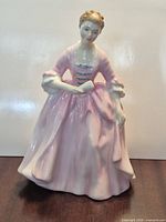 Front view of Royal Doulton figurine showing dress and posture