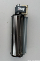 Overall view of ebm-papst EM3030LH-166 crossflow blower fan showing cylindrical rotor and motor