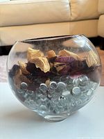 Full view of vase with contents