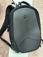 Front view showing molded panel and Alienware logo
