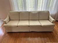 Front view of four-seat couch