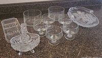 Group shot of all ten glass pieces