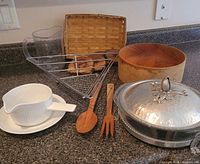 All items grouped on countertop showing full lot