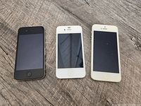 Front view of three iPhones