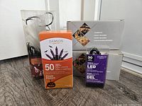 Group shot of all boxed lighting items